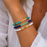 Opal Drift Bracelet - Turquoise and Salmon Opal
