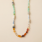 Rainbow Opal Nugget & Heishi Layering Necklace