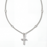 Frankie Mini Cross Necklace - Silver