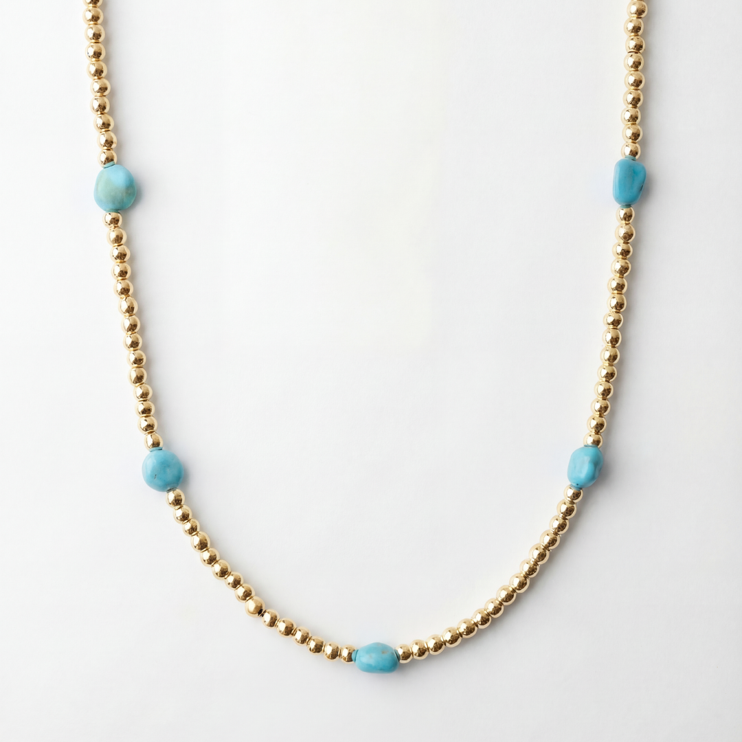 Americana Beaded Necklace - Turquoise