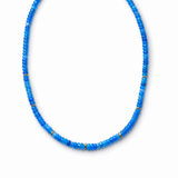 Mia Beaded Stone Necklace - Blue Crush