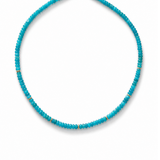 Mia Beaded Stone Necklace -Capri Blue