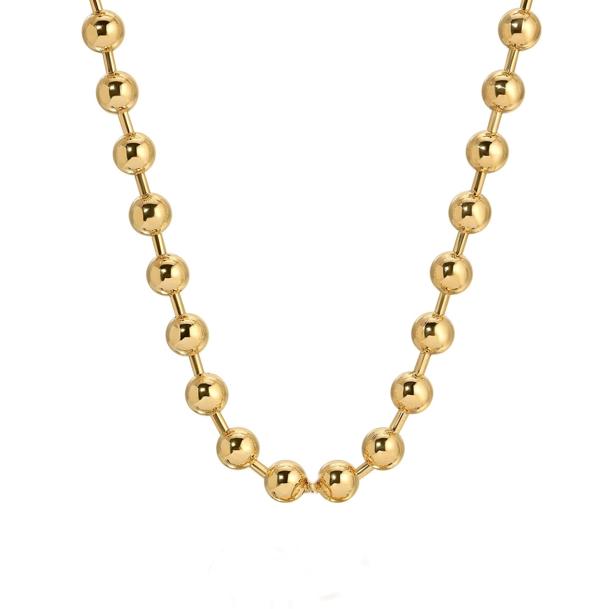 GlitterIced Out Ball Necklace 4mm GOLD 金 Baller Necklace – Joy Dravecky