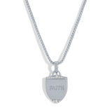 Silver Shield of Faith Necklace