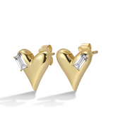 Demi-Fine Heart Stud