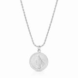 Silver Miraculous Mary Necklace