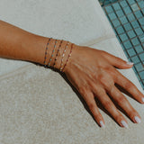 Gold Filled Navy Enamel Beaded Bracelet