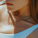 Gold-Filled Enamel Beaded Necklace