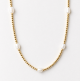 Americana Beaded Necklace - Pearl