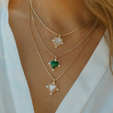 Heavenly heart Necklace - Pink Shell
