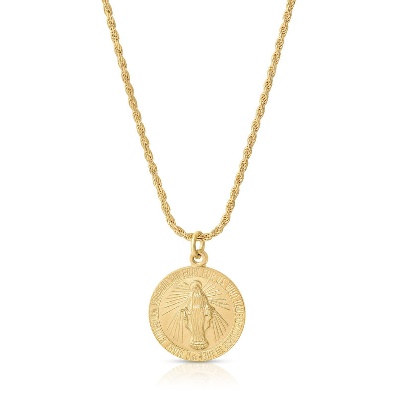 Gold Filled Miraculous Mary Pendant