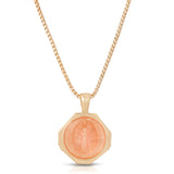 Sofia Pendant Necklace in Coral