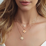 Sofia Pendant Necklace in Golden Nude