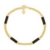 Blake Enamel Inlay Bracelet in Black