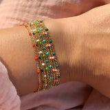 Enamel Beaded Bracelet in Black