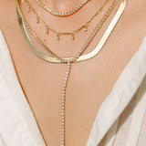 Gracie Y Necklace - Clear