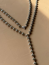 Mariah Heart Lariat - Silver