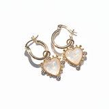 Heavenly heart Hoops - Moonstone
