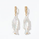 Fisher Carved Pearl Earrings