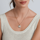 Carved Pink Mother Mary Necklace