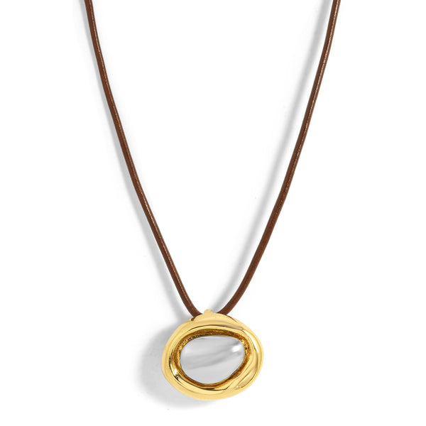 Claudia Adjustable Leather Necklace