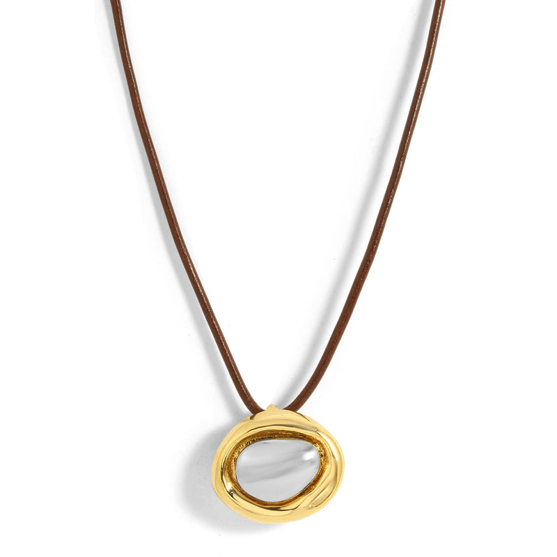 Claudia Adjustable Leather Necklace