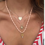 Key of Hope Paracord Necklace - Peach/Sienna