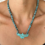 Rise & Reign Eagle Necklace -Turquoise