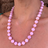Rainbow Sherbet Gemstone Necklace - Lavender and Peach