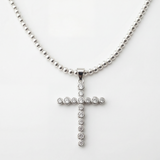 Francesca Beaded Necklace - Silver