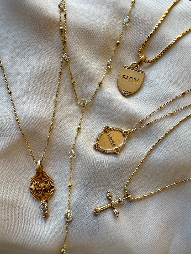 Bezel Gemstone Lariat
