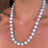 Rainbow Sherbet Gemstone Necklace - Powder Blue and Sherbert