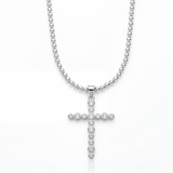 Francesca Beaded Necklace - Silver