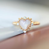Heavenly Heart Ring- Moonstone