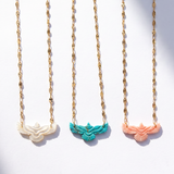 Joy Dravecky Solara Thunderbird Necklace on a gold-filled chain