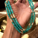 Opal Dirft Necklace - Caribbean Blue and white opal