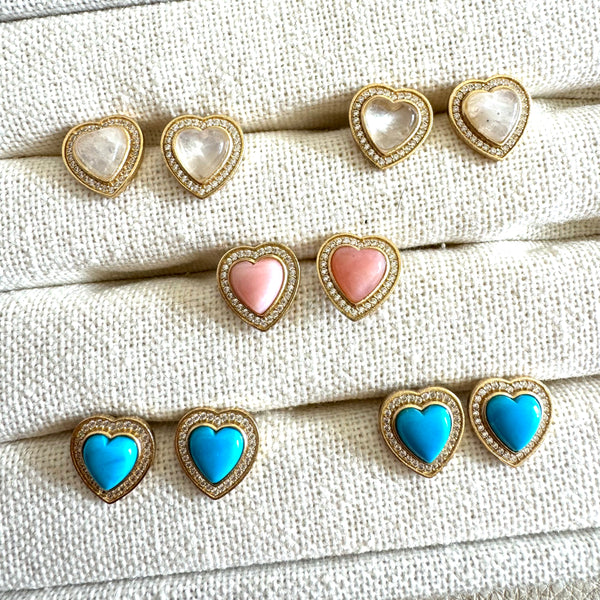 OVERSIZED JOYFUL HEART STUDS