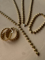 Mariah Pave Heart Necklace - Gold