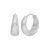 On Point Click Midi Hoop - Silver