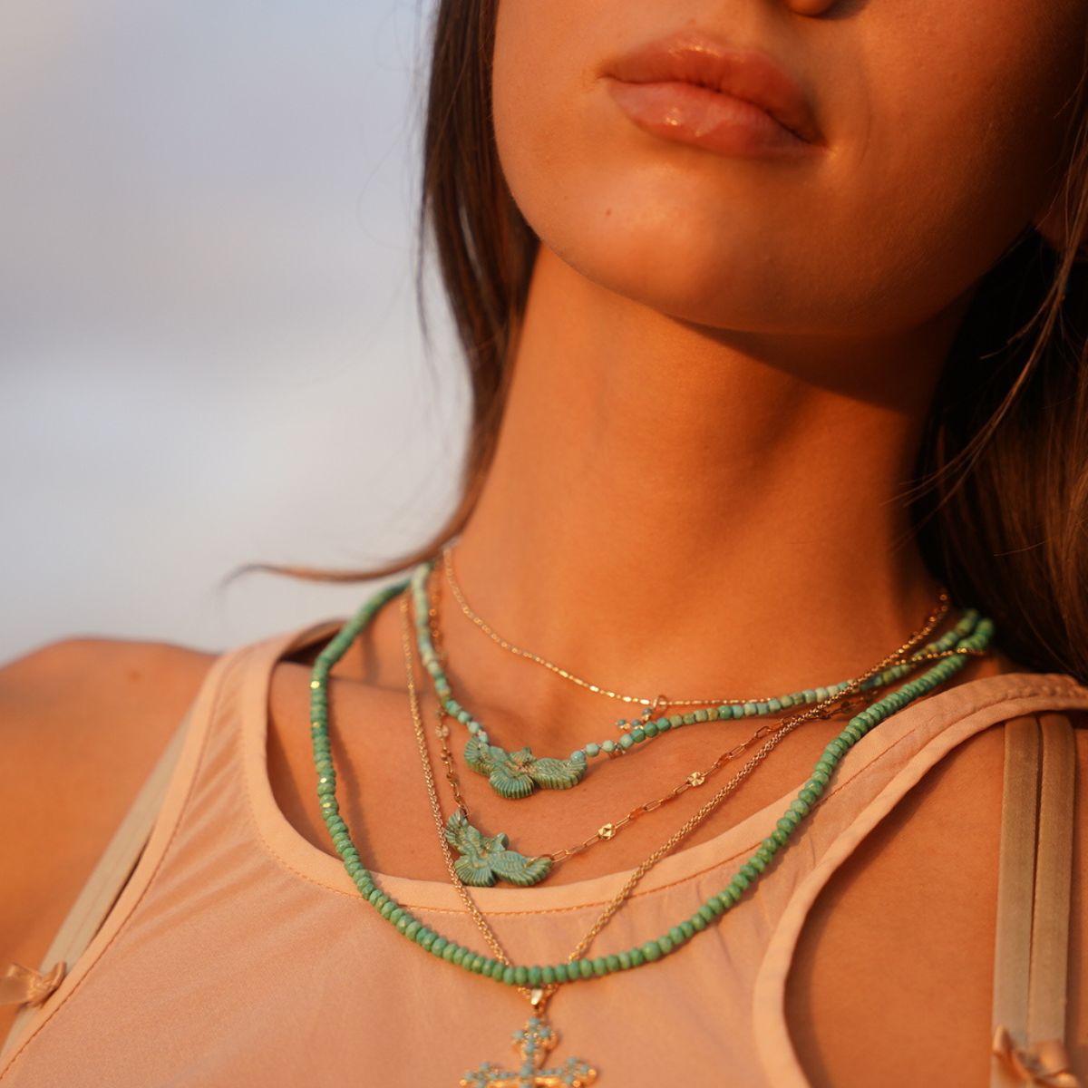 Solara Thunderbird Necklace - Turquoise