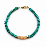 Opal Drift Bracelet - Turquoise and Salmon Opal