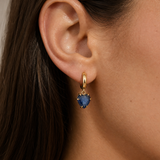 Joy Dravecky Lover Stone Heart Hoop - Kyanite, alternate product view