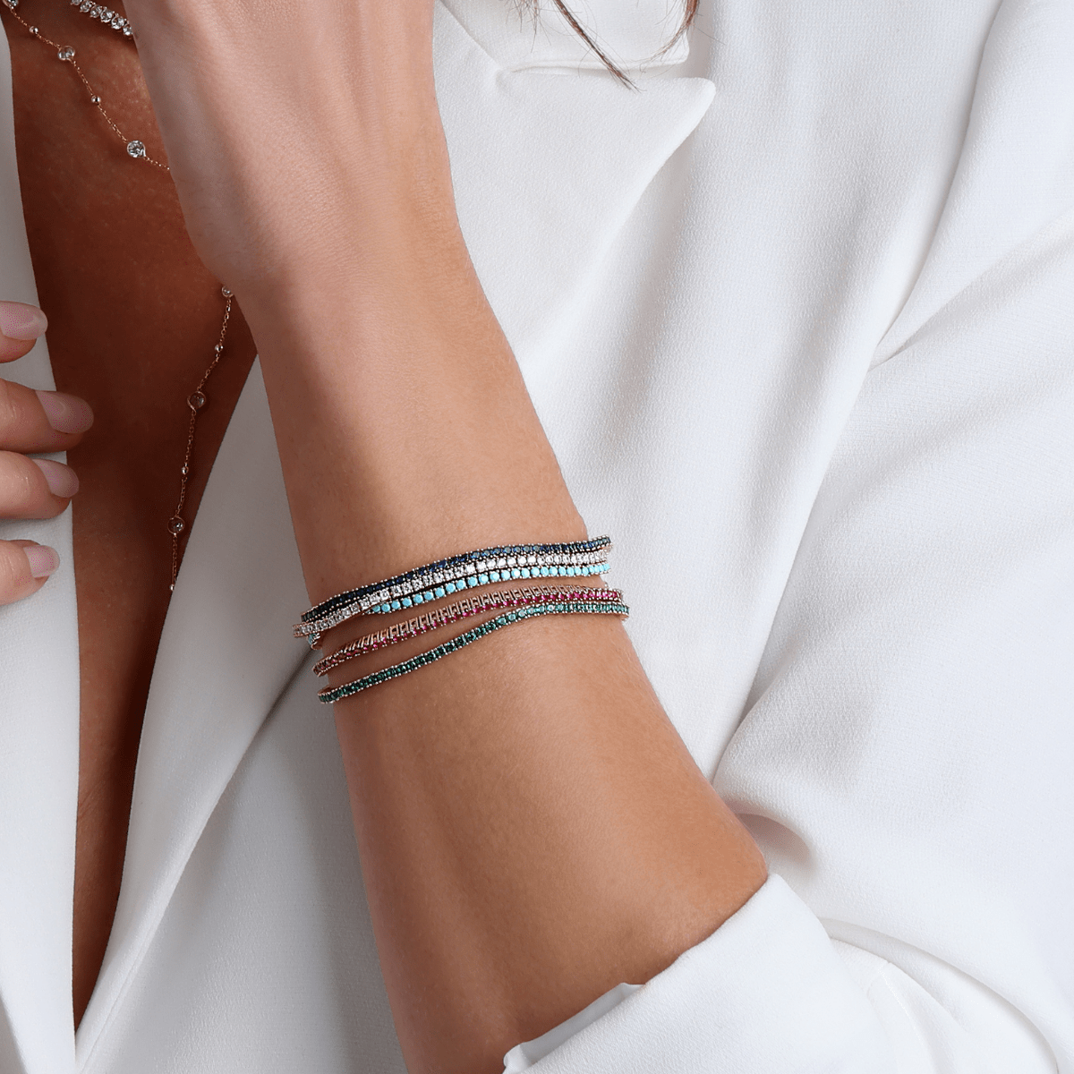 She's A Gem Tennis Bracelet - TURQUOISE