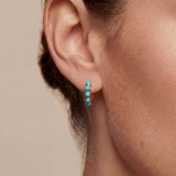 Francesca Stone Huggie - Turquoise