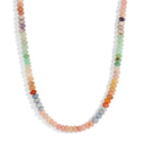 Rainbow Opal Rondelle Statement Necklace
