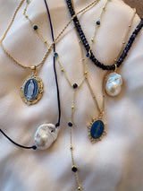 Bezel Gemstone Lariat - Sapphire