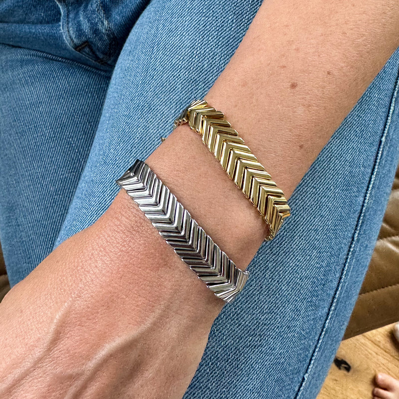 Lani Chevron Bracelet- Gold