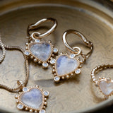 Heavenly heart Hoops - Moonstone