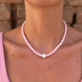 Pink Shell Baroque Pearl Necklace