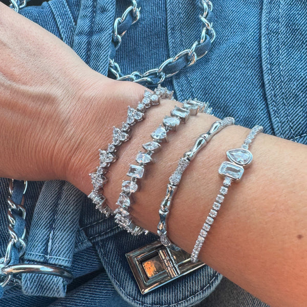 Esley Tennis Bracelet - Silver